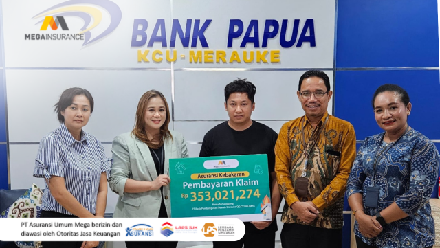 Perkuat Perlindungan Nasabah, Mega Insurance Bayarkan Klaim Kebakaran Pertama di Papua