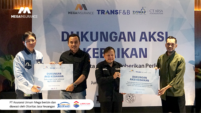 Jelang Ramadan, Mega Insurance dan Trans F&B Beri Perlindungan Asuransi bagi Anak Panti Asuhan CT Arsa